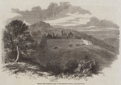 Brolio, a Sede Ancestral da Família Ricasoli (gravura) de English School