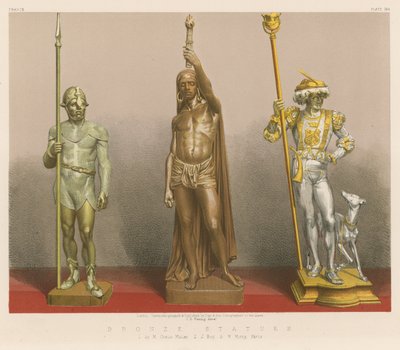 Estátuas de bronze (cromolitho) de English School