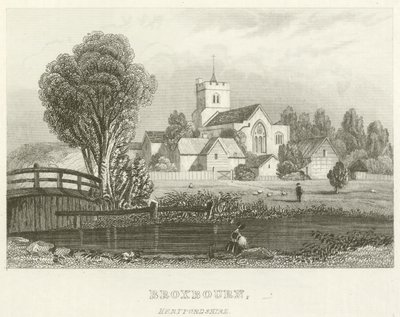 Broxbourn, Hertfordshire (gravura) de English School