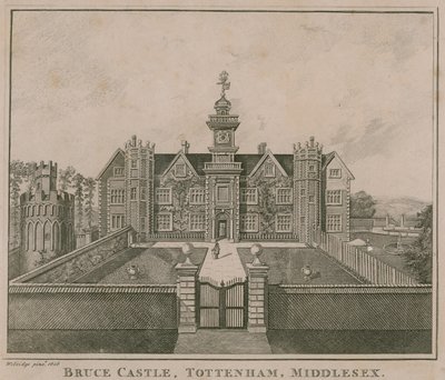 Bruce Castle, Tottenham, Londres; uma visão tirada em 1686 de English School