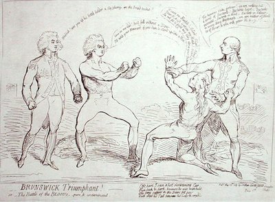 Brunswick Triumphant! publicado por J. Aitken em 1789 (gravura) de English School