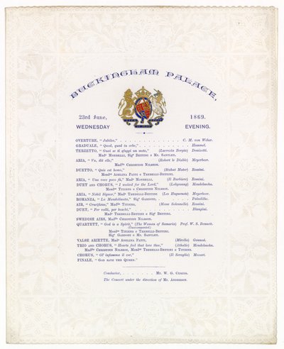 Concerto do Palácio de Buckingham, 23 de junho de 1869 de English School