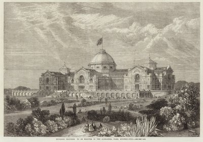 Edifício proposto para ser erguido no Alexandra Park, Muswell Hill de English School