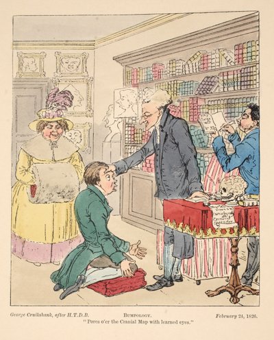 Bumpologia, pub. 1826 (gravura colorida à mão) de English School