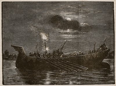 Enterro do rei Henry, ilustração da história ilustrada de Cassells da Inglaterra (foto sépia) de English School