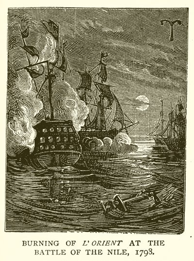 Queima de LOrient na Batalha do Nilo, 1798 de English School