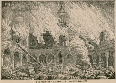 Queima do Real Intercâmbio, Londres, na noite de 10 de janeiro de 1838 de English School