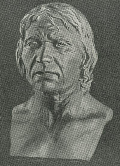 Busto de um homem de Cro-Magnon de English School