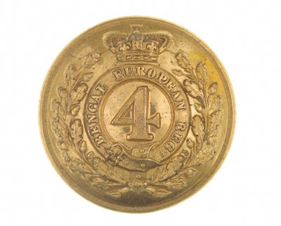 Button, oficial, 4º Regimento Europeu de Bengala, 1855-1861 de English School