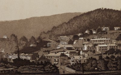 Buxton: Banho Matlock (litografia) de English School