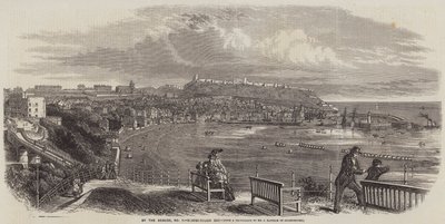 À beira-mar, Scarborough Bay (gravura) de English School