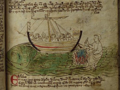 CCA-LitMs - D - 10 fol. 30r Whale, do Bestiário de English School