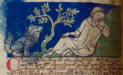 CCA-LitMs - D - 10 fol. 5v Dog, do Bestiário de English School