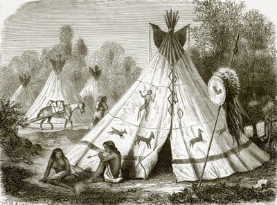 Acampamento dos índios Comanche de English School