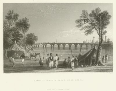 Acampamento de Ibrahim Pasha, perto de Adana, Turquia, 1837 de English School