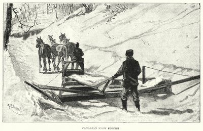 Arado de Neve Canadense (gravura) de English School