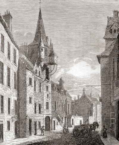 Cadeia de Canongate, Edimburgo, Escócia, da Velha Inglaterra: Um Museu Pictórico, pub. 1847 de English School