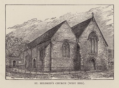 Canterbury: Igreja de St Mildred, West End (Litho) de English School