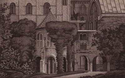 Canterbury: O Babtistry (Litho) de English School