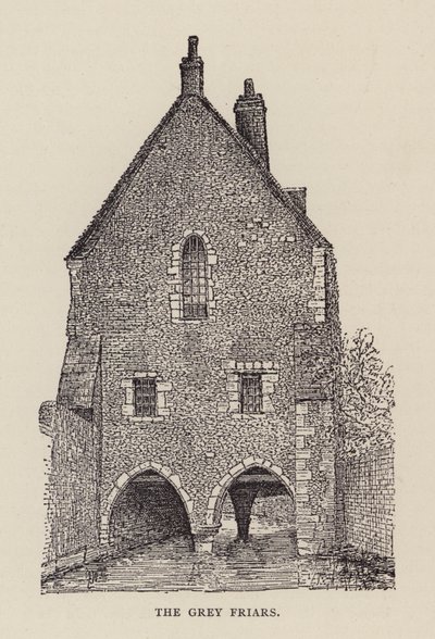 Canterbury: Os frades cinzentos (litho) de English School