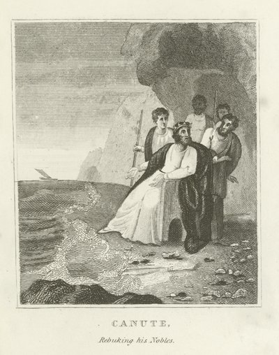 Canute, repreendendo seus nobres de English School