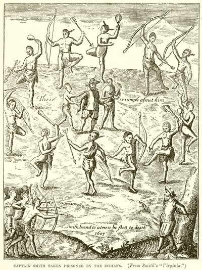Capitão Smith feito prisioneiro pelos índios de English School