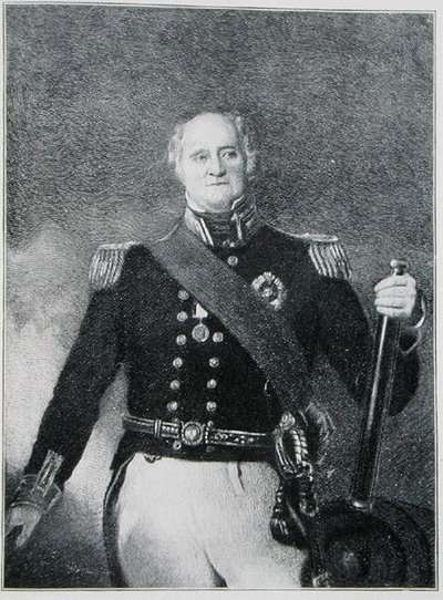 Capitão Thomas Masterman Hardy (1769-1839) (gravura) de English School