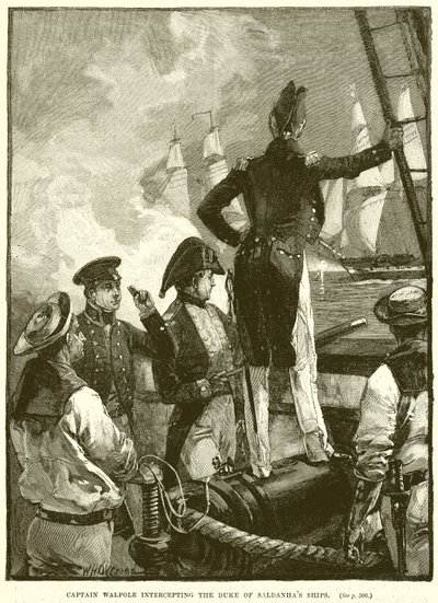 Capitão Walpole interceptando os navios do Duque de Saldanhas de English School