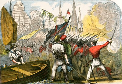 Captura de Rangoon, império birmanês de English School