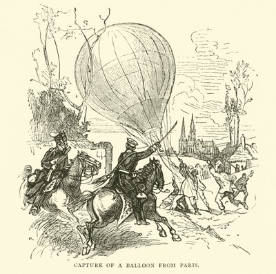 Captura de um balão de Paris, janeiro de 1871 de English School