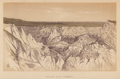 Mina de Carclaze, Cornualha (litografia) de English School