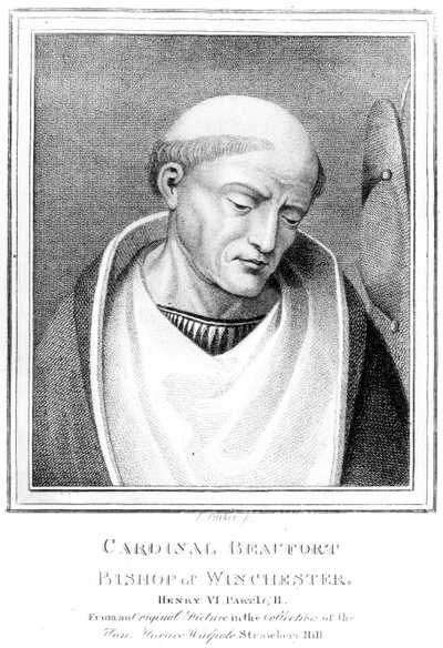 Cardeal Henry Beaufort, Bispo de Winchester, gravado por J. Parker, 1791 de English School