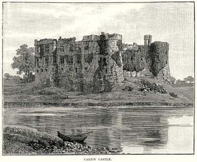 Castelo de Carew (gravura) de English School