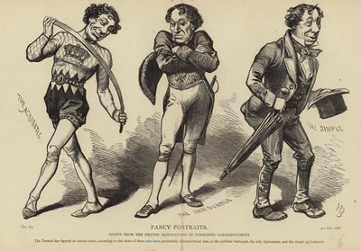 Caricaturas de Benjamin Disraeli de English School