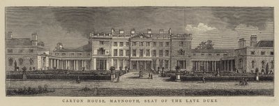 Carton House, Maynooth, Seat of the Late Duke (gravura) de English School