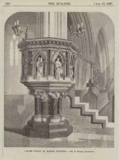Púlpito esculpido, St Mary