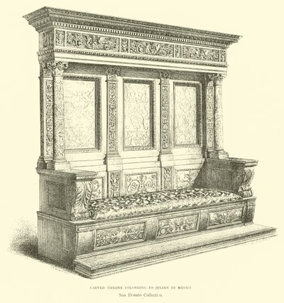 Trono Carved pertencente a Julian di Medici de English School