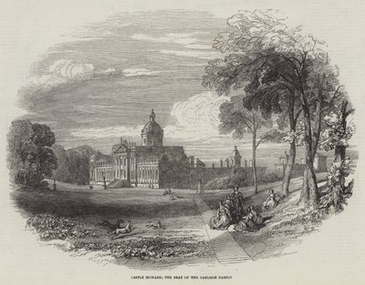 Castelo Howard, a Sede da Família Carlisle (gravura) de English School
