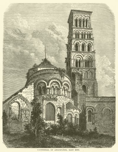 Catedral de Angouleme, extremo leste (gravura) de English School