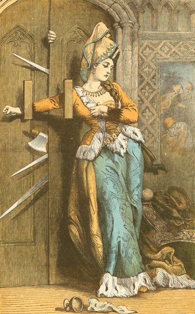 Catherine Douglas barrando a porta de English School