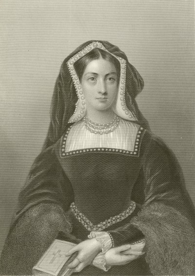 Catarina de Aragão, rainha do rei Henrique VIII de English School