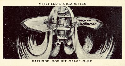 Nave espacial de foguetão catódico (litografia) de English School