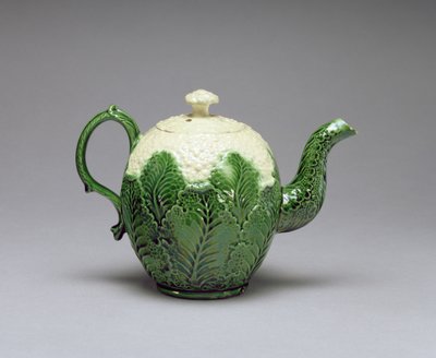 Bule de couve-flor, de Burlem, Staffordshire, c.1759-66 (faiança de creme vitrificada à base de chumbo, slip-cast) de English School