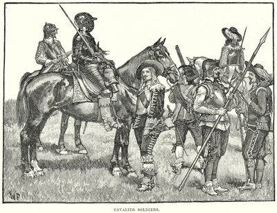 Soldados de Cavalaria (gravura) de English School