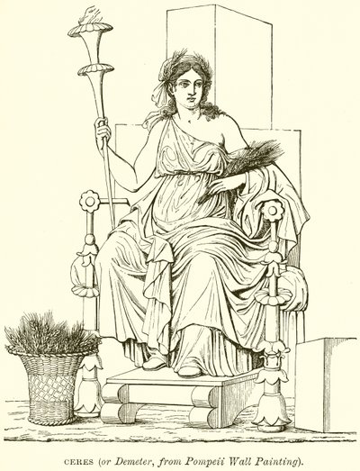 Ceres (ou Demeter, from Pompéia Wall Painting) de English School