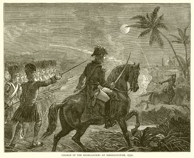 Carga dos Highlanders em Seringapatam, 1792 de English School