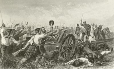 Carga dos Highlanders antes de Cawnpore, sob o general Havelock de English School