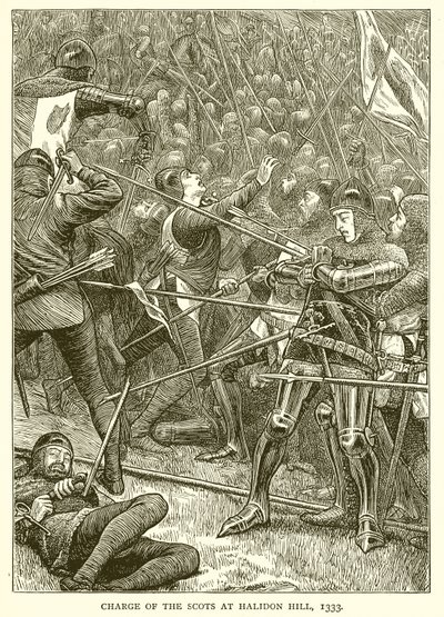 Carga dos escoceses em Halidon Hill, 1333 de English School