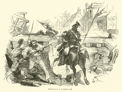 Carregando uma barricada, outubro de 1870 de English School