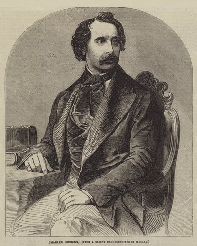 Charles Dickens (gravura) de English School